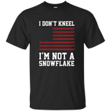 I Don't Kneel - I'm Not A Snowflake Distressed Flag Shirt_black