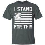 I Stand For This - I Don't Kneel American Flag Proud Shirt_black