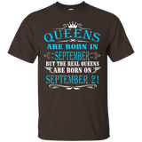 Queens Are Born In September 21 T-Shirt_Black
