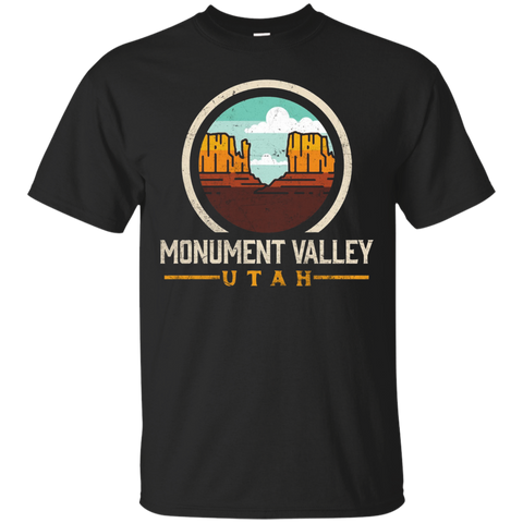 Monument Valley Graphic Tee - Classic Vintage Seal Design_black=