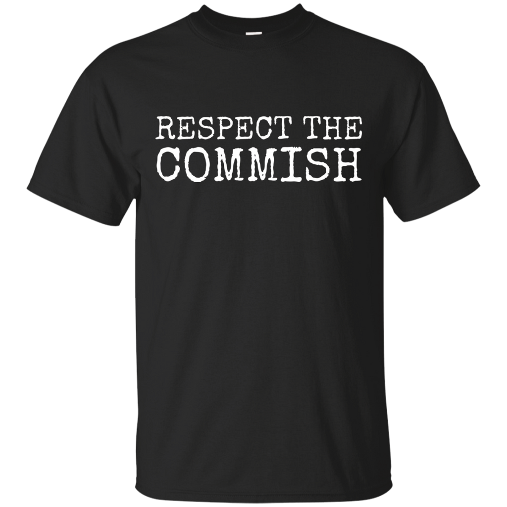 Respect the Commish Fantasy Football Commissioner T-Shirts_Black