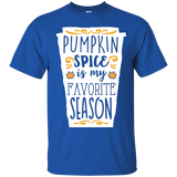 Pumpkin Spice Is My Favorite Season Cute Latte T-shirt_Black