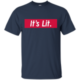 It's Lit Red Box Slogan T-shirt