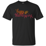 Happy Thanksgiving Leaf T-shirt_black