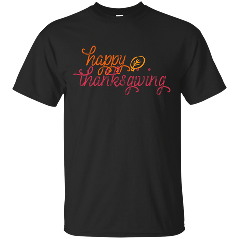 Happy Thanksgiving Leaf T-shirt_black