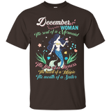 December Woman The Soul Of A Mermaid Glitter T-shirt_black