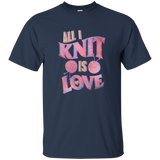 All I Knit Is Love Mother's Day Funny Sewing Pun T-shirt_black