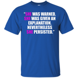 She Was Warned, Given Explanation, She Persisted Shirt Women_Black