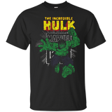 The Incredible Hulk Retro Comic Book Stamp Logo T-Shirt_Black