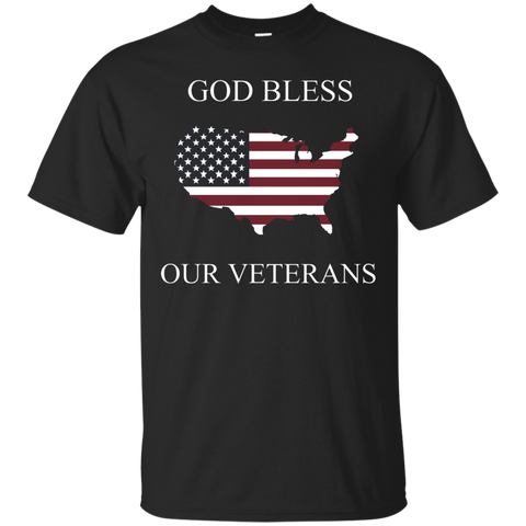 God Bless Our Veterans - T-shirt For Patriotic Americans_black