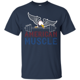 Fitness Gym Workout T-shirt American Muscle Fitness Shirt_black=