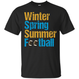 Winter Spring Summer Football T-shirt 4 Seasons Tee_black=