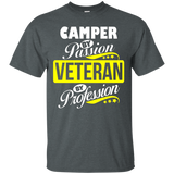 Camper By Passion Veteran By Profession T Shirt_black