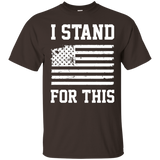 I Stand For This - I Don't Kneel American Flag Shirt_black