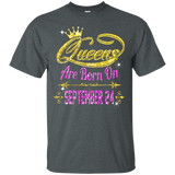Queens Are Born On September 24 shirt_Black