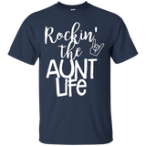 rocking the aunt life tshirt unnt love uncle and daughter_Black