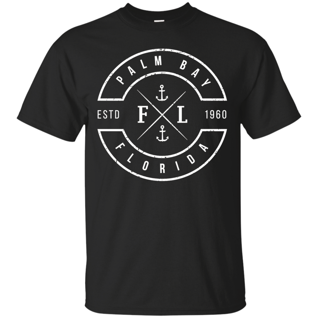 Palm Bay Florida T Shirt FL Emblem Souvenir_Black