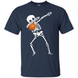 Halloween Dabbing Skeleton Basketball Tshirt Funny Dab Dance_black