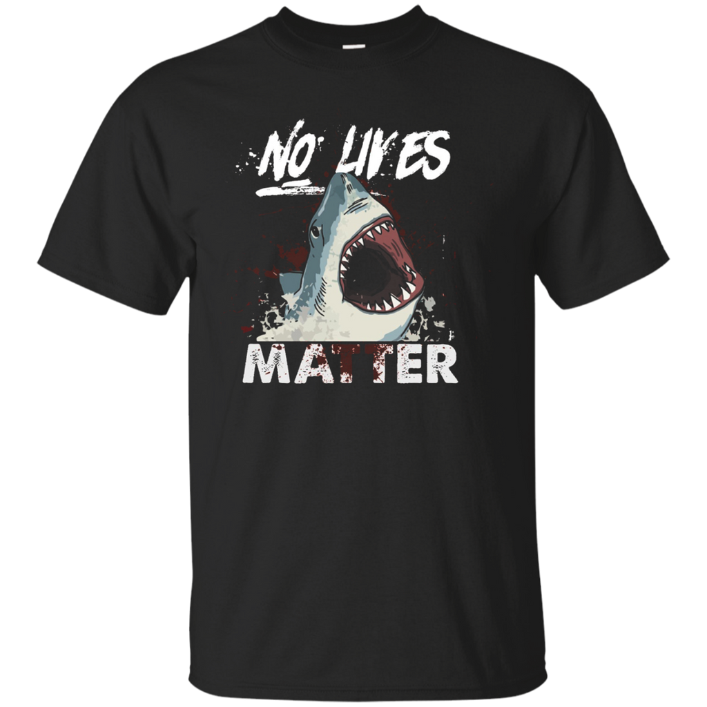 Shark halloween costume NO LIVES MATTER T-shirt_Black