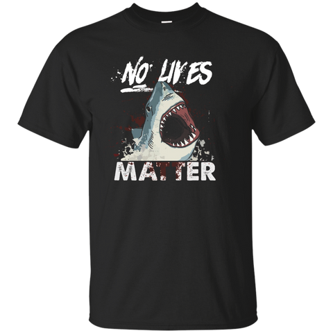 Shark halloween costume NO LIVES MATTER T-shirt_Black