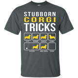 Stubborn Corgi Tricks Funny T-Shirt_Black