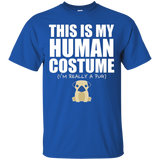 This Is My Human Costume I'm Really A Pug Halloween T-Shirt_Black