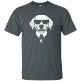 Cute Golden Retriever Face - Golden Retriever Lover T Shirt_navy