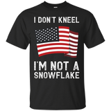 I Don't Kneel - I'm Not A Snowflake Waving Flag T-shirt_black