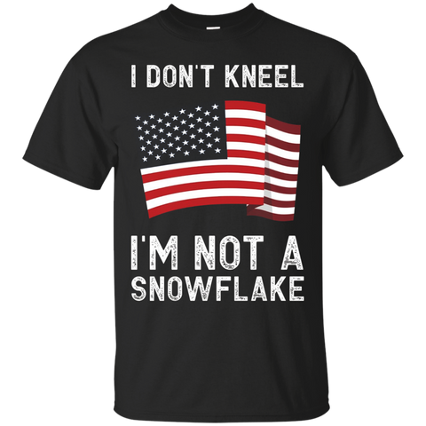 I Don't Kneel - I'm Not A Snowflake Waving Flag T-shirt_black