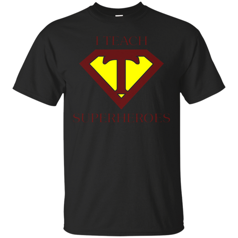 Funny Teacher T-shirt I Teach Superheroes_black=