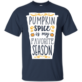 Pumpkin Spice Is My Favorite Season Cute Latte T-shirt_Black