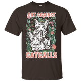Cats Against Catcalls Feminist T-shirt_black