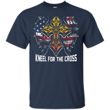 Stand For The Flag Kneel For The Cross T Shirt_black=