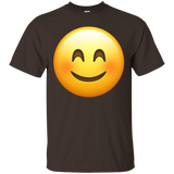 Blush Smile Face Emoji T Shirt_black=