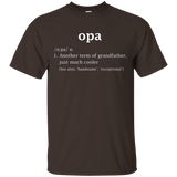 Opa Definition Funny Gift For GrandFather T Shirt_Black