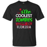 The Coolest Zombies Live in Florida Halloween T-Shirt_Black