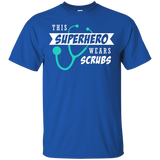 This Superhero Wears Scrubs Shirt Doctor Nurses Week Gift_Black