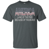 America Land Of Free Because Of Brave Usa Flag Tshirt_black