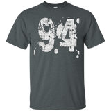 #94 Distressed Grungy Numbered T-shirt Printed Front & Back_black