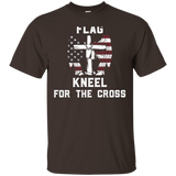 I Don't Kneel Christian T-shirt (design On Back Of Shirt)_black=