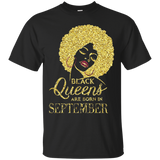 Womens Black Queens Are Born In September - Birthday G3 T-shirt_Black