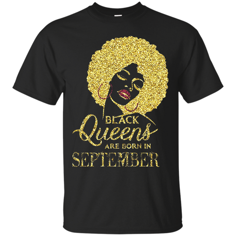 Womens Black Queens Are Born In September - Birthday G3 T-shirt_Black