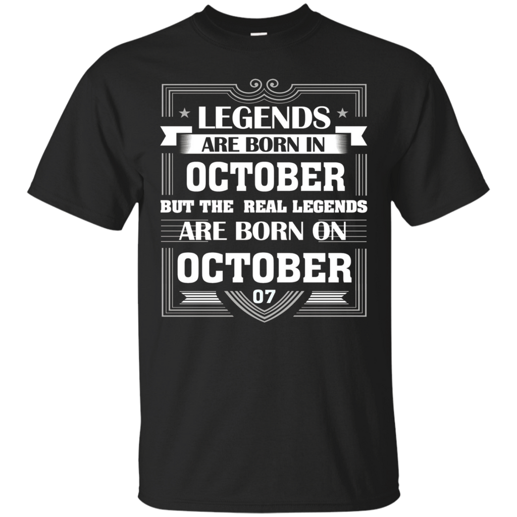 Legends Are Born On October 07 T Shirt October Birthday Gift
