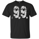 #99 Distressed Grungy Numbered T-shirt Printed Front & Back_black