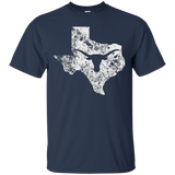 Texas W Longhorn Distressed T-Shirt Texas Cowboy State Shirt_Black