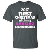 First Christmas With Granddaughter - New Grandparent Shirt_black=