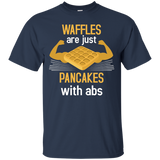 Waffles Are Just Like Pancakes With Abs Food Lover T-shirt_Black