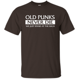 Old Punks Never Die We Just Stand At The Back T-shirt_black