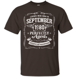Legends Were Born In September 1980 Shirt 37th Birthday Gift