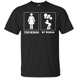 Weight Lifting - Your Woman - My Woman T Shirts Parents' Day_black